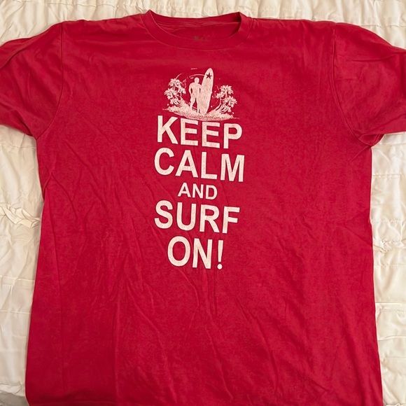 caligoodlife Other - Soft cotton Red Keep Calm and Surf On! Shirt gently used.